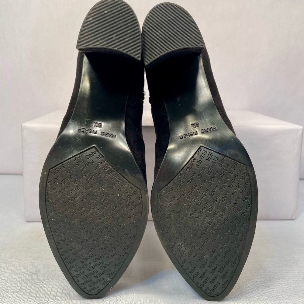 Marc Fisher Black Vegan Suede Women's Ankle Boots Size 8M - Picture 8 of 9